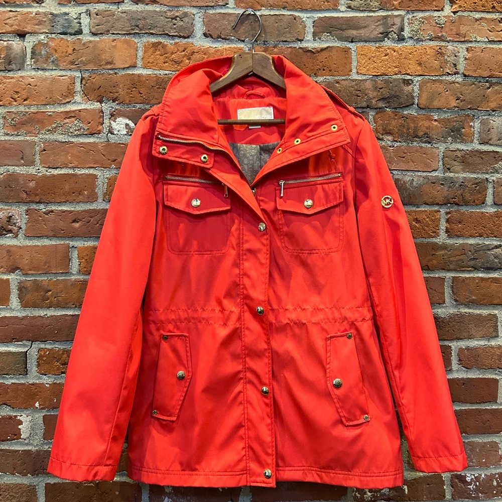 Michael Kors Red Rain Jacket